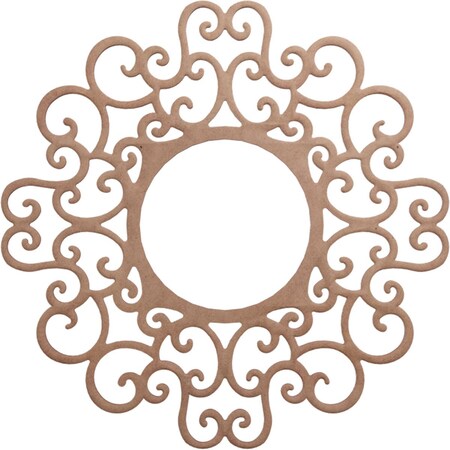 Ekena Millwork Reims Wood Fretwork Pierced Ceiling Medallion, Wood (Paint Grade), 22"OD x 8 3/8"ID x 3/8"T CMWP22X22X0375REMF